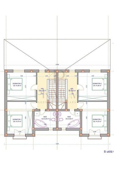 Duplex 4 camere - personalizare interioara - bucatarie inchisa - dormitor la par - 2