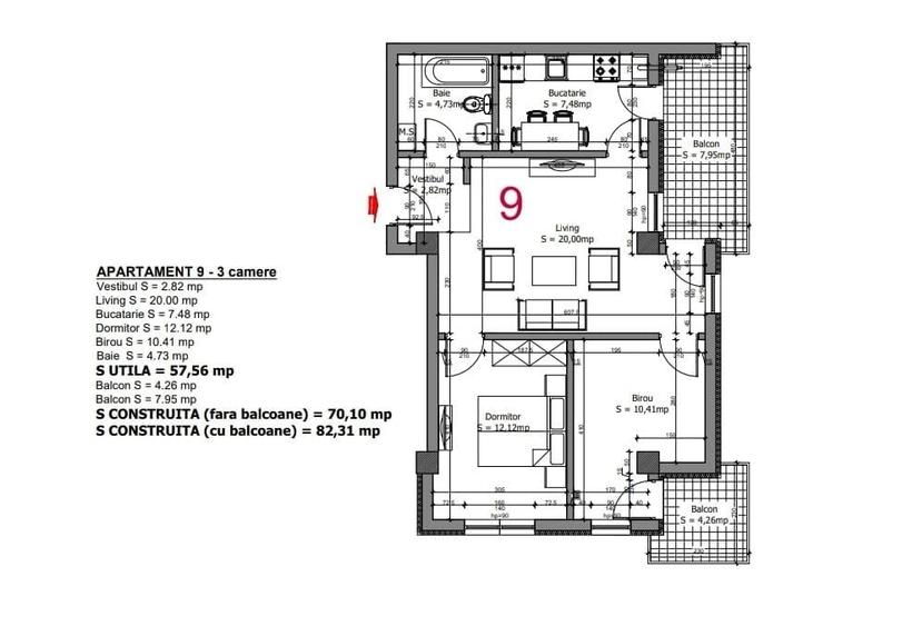 Apartament 3 camere | zona Maramures | Parc Unirii | Finalizat | Comision 0 - 11