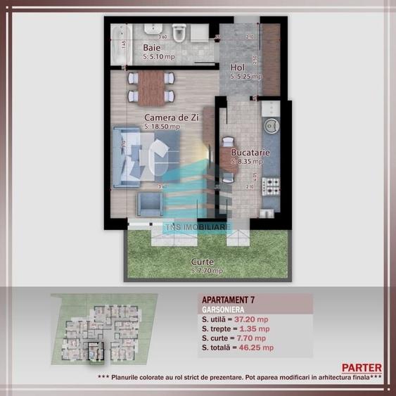 Garsoniera cu Gradina 8 Mp,Imobil Stil Boutique, Titan -Pallady,Metrou - 5