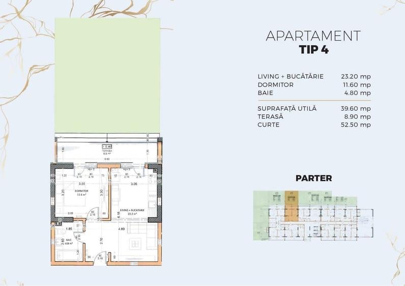 Apartament 2 camere/curte de 53 mp/finisat la cheie/15 minute Metrou Berceni - 7