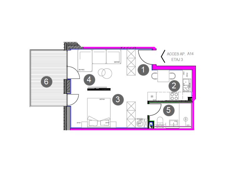 Studio spațios nou cu terasă | Sisești - 2
