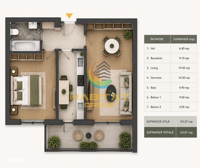 Apartament 2 camere decomandat - Parcare Bonus - 4
