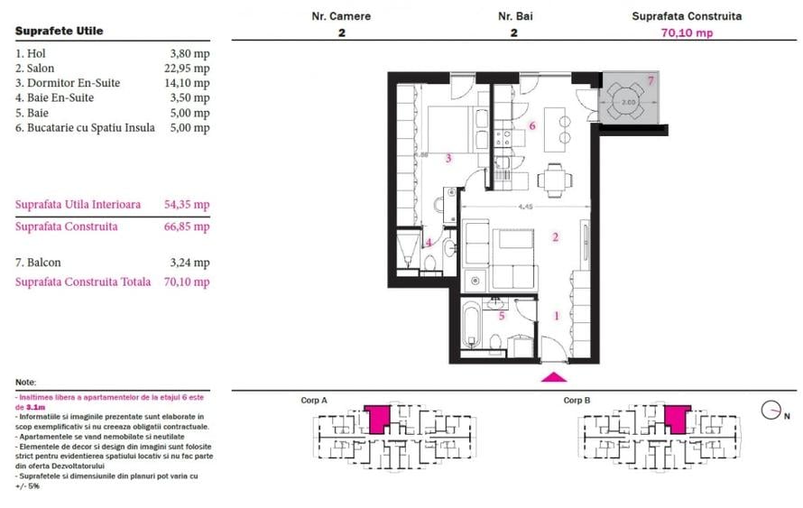 Apartament cu 2 camere in proiect nou Pipera - 4