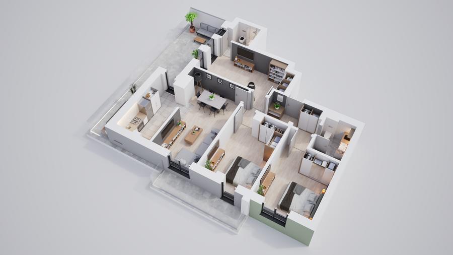 Apartament 4 camere, ansamblu exclusivist, parc, boxe și parcari disponibile - 4