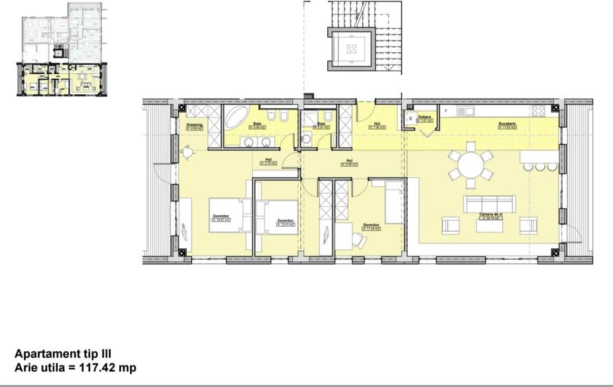 Apartament 3 camere Brasovul Vechi, 2 bai, mansarda cu SU 117,83 mp, terasa! - 20