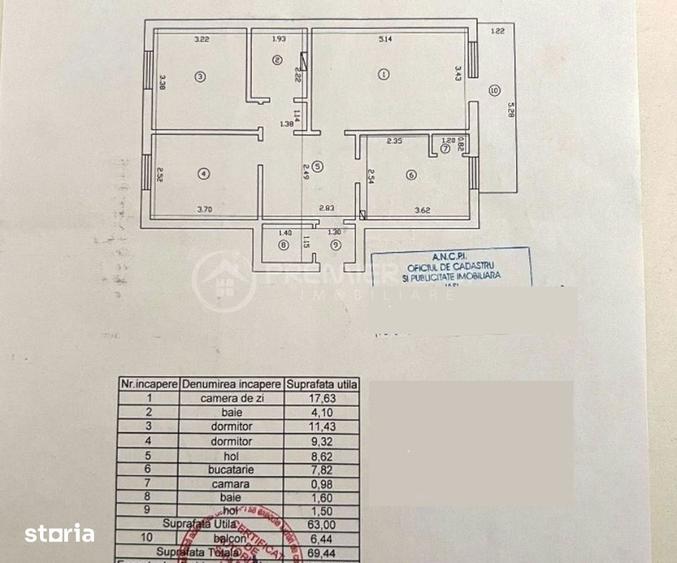 Apartament cu 3 camere decomandat în Tătărași