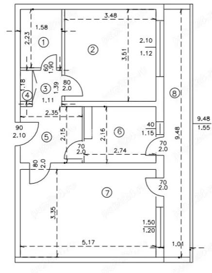 Apartament 2 camere,decomandat,confort 1 JANDARMERIE