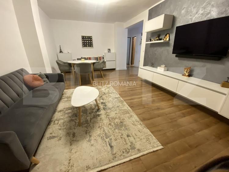 Apartament decomandat, 3 camere, etaj 1, langa Spitalul Judetean – mobilat