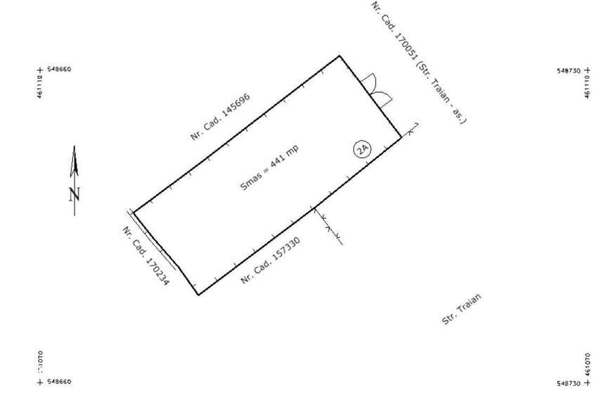 Teren in suprafata 441 mp, str. Traian, pretabil constructie P+2E. - 2