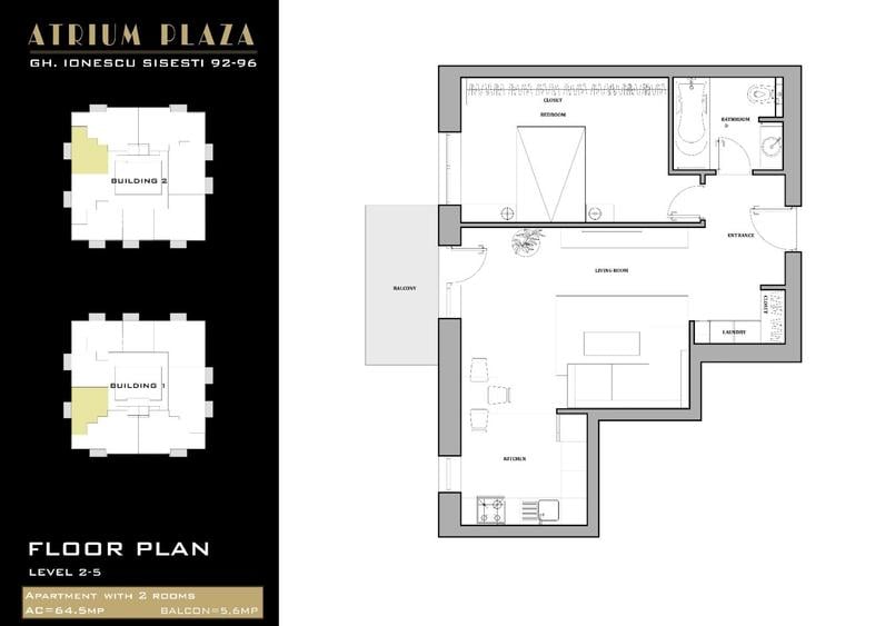 Apartament 2 camere,finisaje premium,complex ATRIUM PLAZZA,STB/Metrou,comision 0 - 14