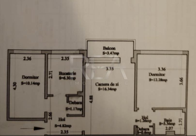 3 camere, et 1/4, anvelopat, 2 boxe 20mp-Apusului - 12