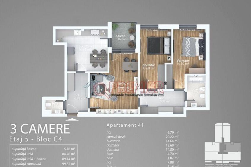 METALURGIEI - Aurel Persu apartament 3 camere - 11