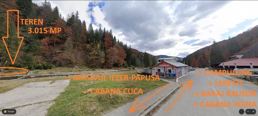 Teren 3.015 mp vis-a-vis CABANA VOINA - LERESTI - CAMPULUNG - ARGES - 6