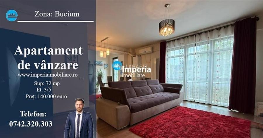 Apartament 2 cam, decomandat, de vanzare zona Bucium - Bellaria Apartament 2 cam, decomandat, de vanzare zona Bucium - Bellaria