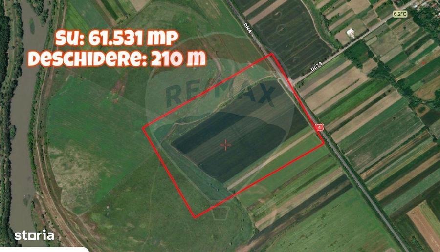 De vanzare Teren extravilan 61.531 mp, Com Mitreni, Calarasi / DN 4 - 2