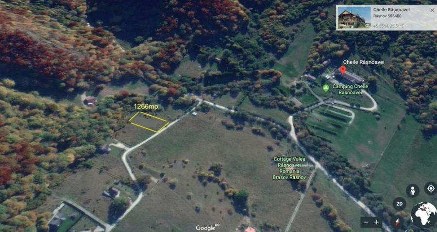 Vanzare 1266 mp teren superb Cheile Rasnoavei la munte langa padure si pensiuni - 4