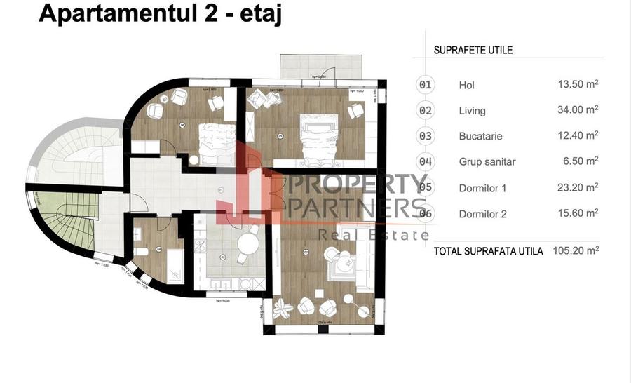 Apartament Duplex Elegant cu Terasă Panoramică – Dealul Cetății, Brașov - 22