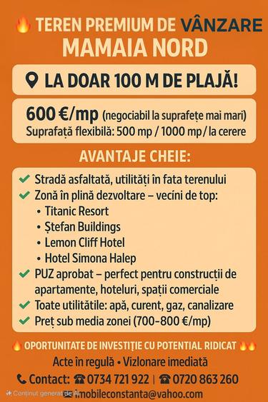 MAMAIA NORD LOTURI CU VEDERE LA MARE ,MIN 500MP - 3