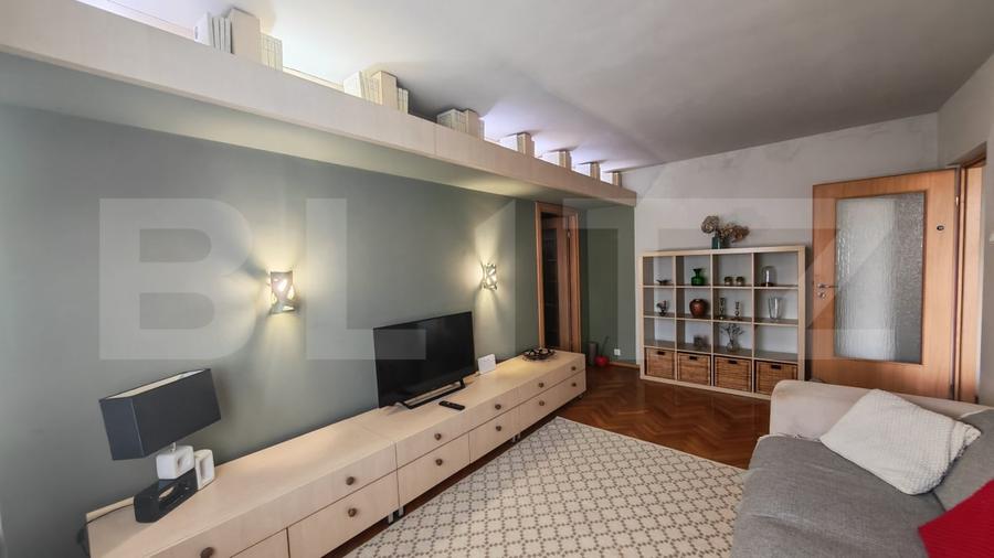 Apartament cu 3 camere semidecomandat, mobilat în Cantemir