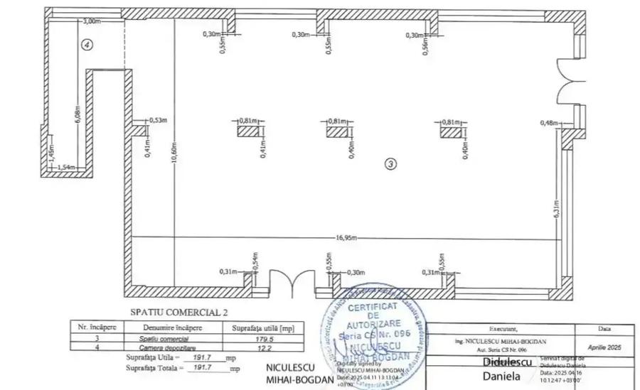Spațiu comercial, de 372 mp, în Est