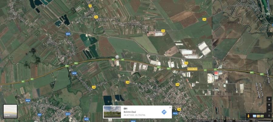 Vanzare teren pt constructii 13.500 mp Bolintin-Deal, km 24 Autostrada A1 - 1