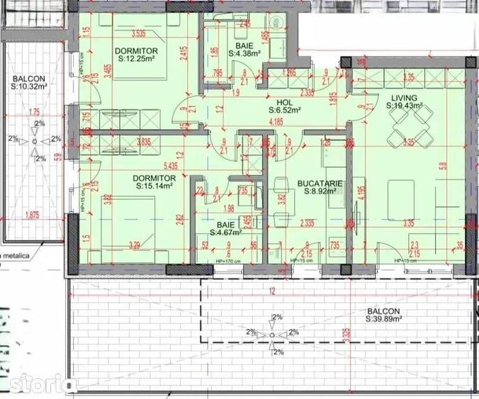 Apartament spatios 3 Camere decomandat cu terasa la 15 min de metrou - 6