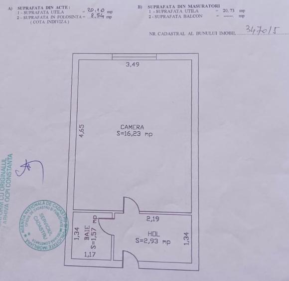 Garsoniera 21 mp - zona CET - 32.000 euro negociabil (Cod E8) - 7