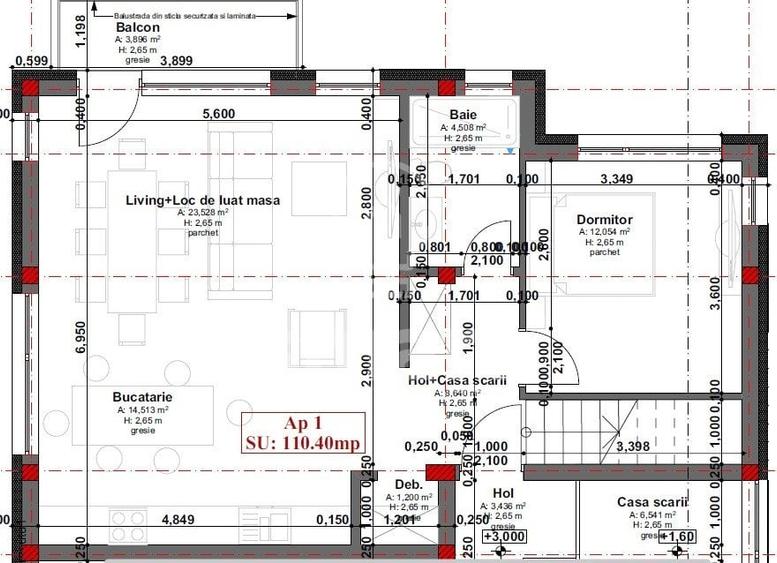 Apartament 4 camere , bloc tip vila, Eugen Ionesco - 7