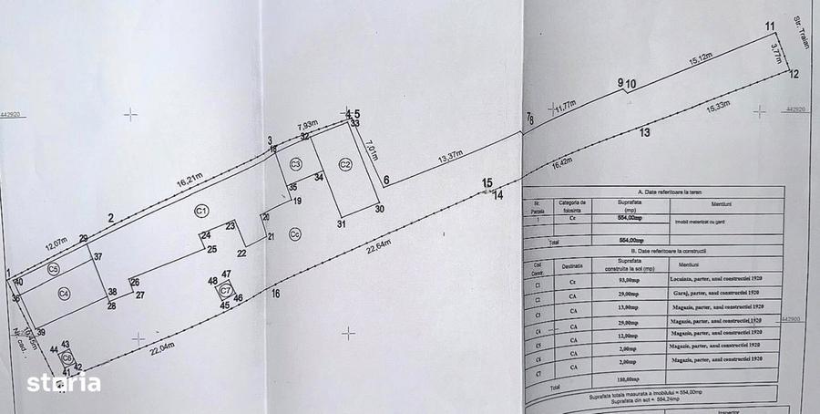 Teren intravilan | Strada Traian | zona Baia Comunala | 554 mp - 1