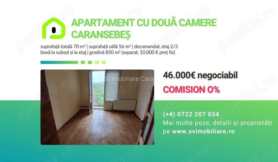 Comision 0 - Apartament cu 2 camere, zona Garii, Caransebes Comision 0 - Apartament cu 2 camere, zona Garii, Caransebes