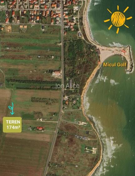 Teren la mare 2 Mai-Vama Veche 174mp Teren la mare 2 Mai-Vama Veche 174mp