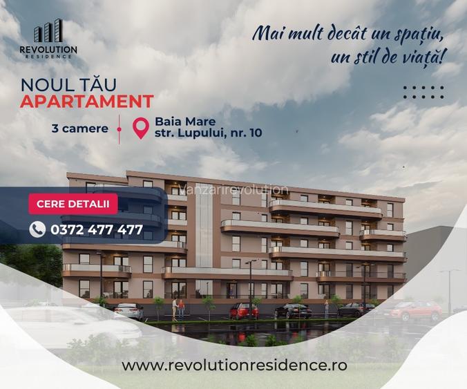 NEW! COMISION 0% - Ap. 3 camere - str. Lupului nr 10, Baia Mare