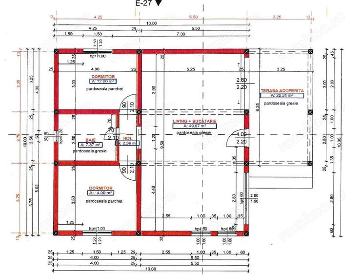 Casa moderna construita pe plan parter cu teren 500 mp, 3 camere+garaj - 1