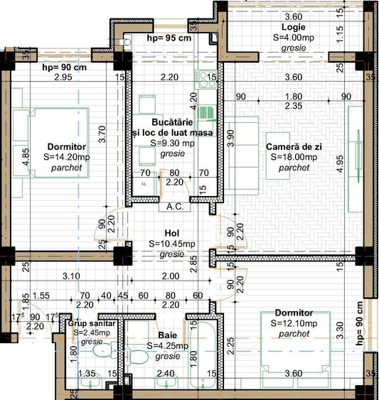 Finalizat!Apartament 3 camere 2 bai Capat Pacurari - 2