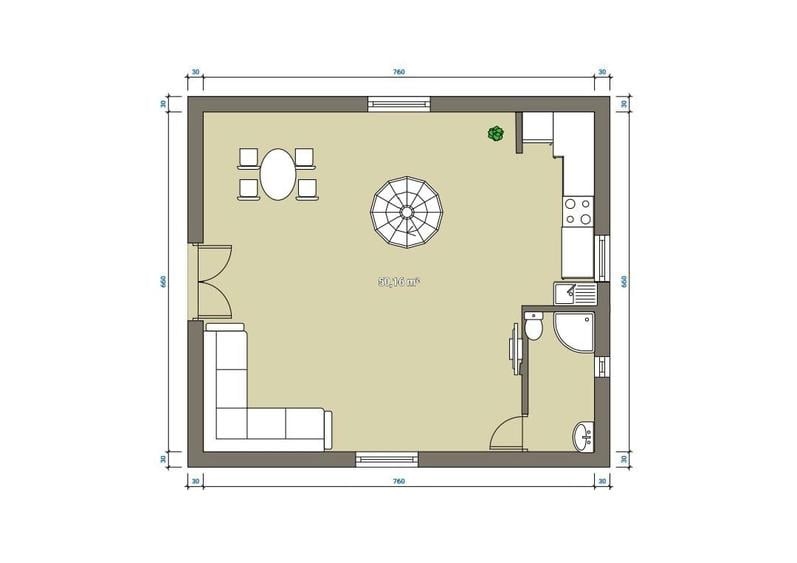 Casa ieftina de calitate din lemn rotund calibrat - 5