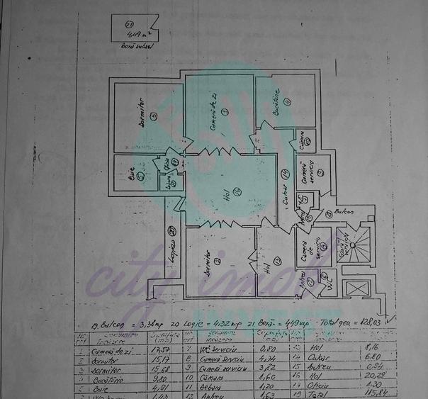 4 Camere bloc interbelic| Unirii-Budapesta | 124 mp | Centrala proprie - 4