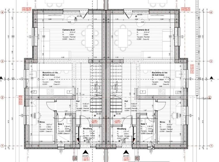 Duplex semifinisat, 120 mp utili, teren 550 mp, Chinteni - 13