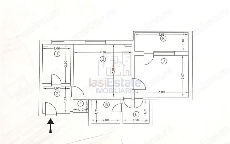 Apartament 2 camere Podu Ros - Palas - 1
