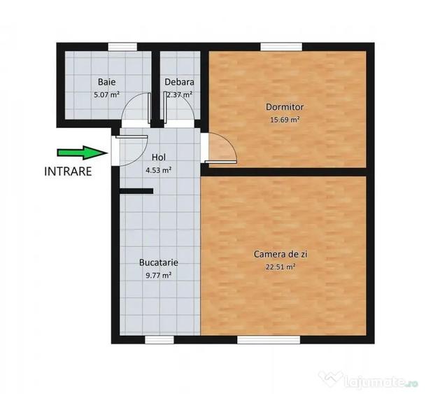 Apartament cu 2 camere decomandat, mobilat în Vasile Aaron