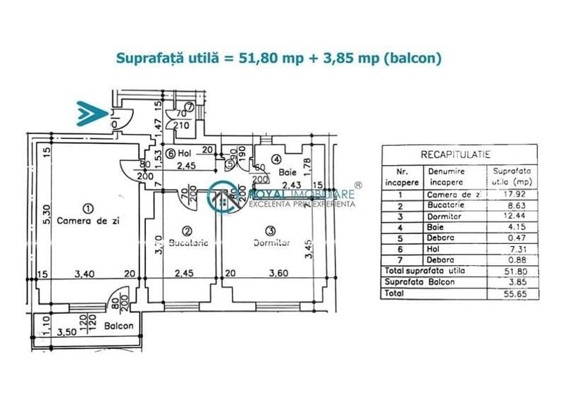 Royal Imobiliare - Vanzare apartament 2 camere, zona P-ta Mihai Viteazu - 14