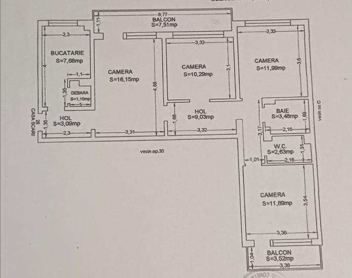 City Park-apartament 4 camere-90 mp - 3