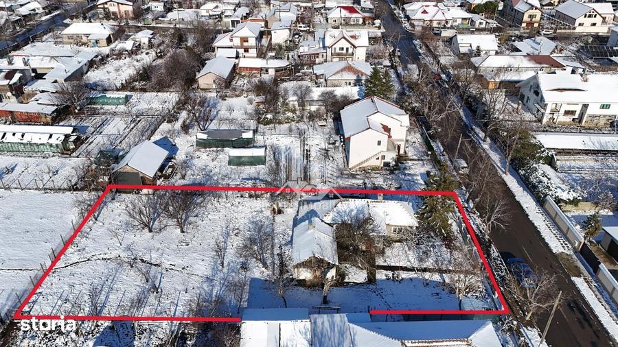 Teren 1.183 mp cu casa batraneasca, deschidere 22,37 ml - 8