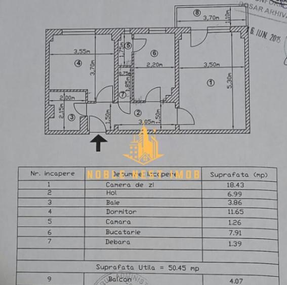 APARTAMENT 3 CAMERE | 50 mp | EREMIA GRIGORESCU - 1