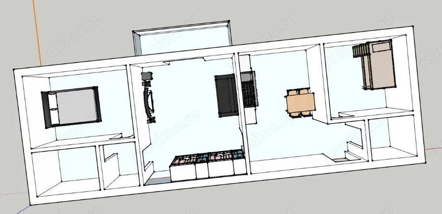 Amenajat, mobilat si utilat in bloc anvelopat - 2