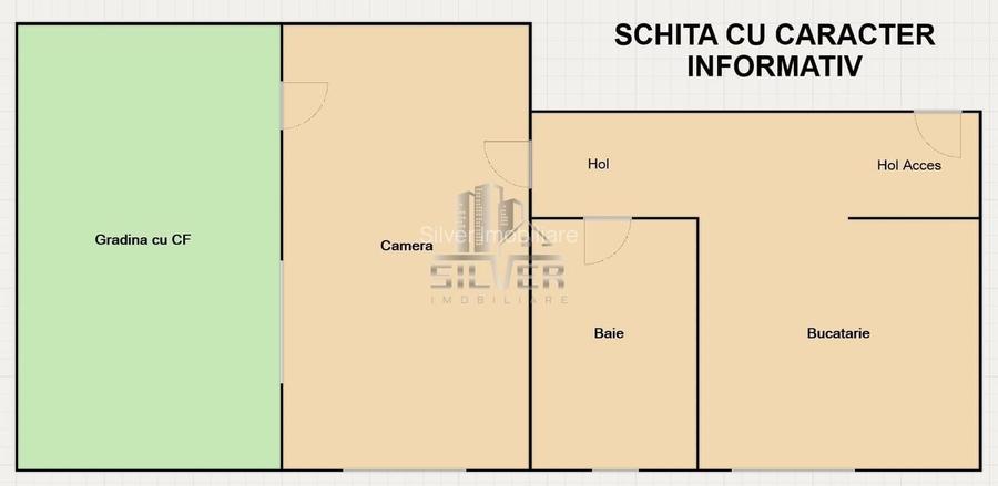 Apartament 1 camera cu gradina proprie CF, Manastur, str. Campului Apartament 1 camera cu gradina proprie CF, Manastur, str. Campului