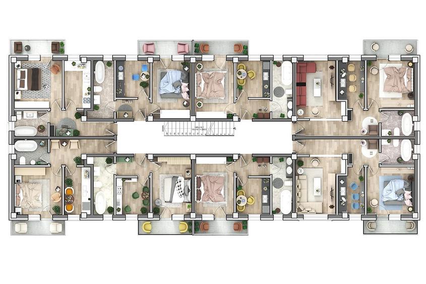 ASTORIA RESIDENCE 2 camere D 46 mp + curte 43 mp Lunca Cetatuii - 1