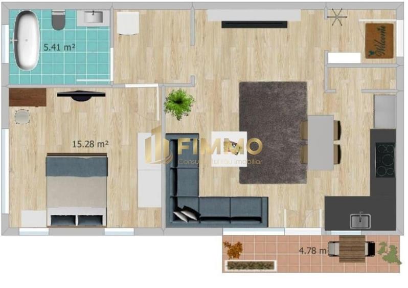 Apartamente 2 cam | 50mp | Et 2 | Burdujeni-Sat | ID:1016 - 4