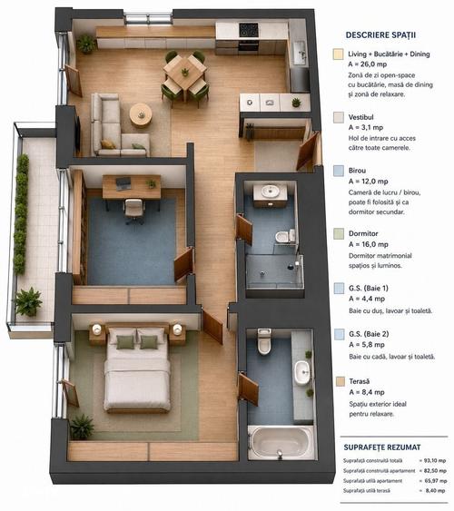 Apartament 3 camere in Cortina Elysium | Baneasa - 5