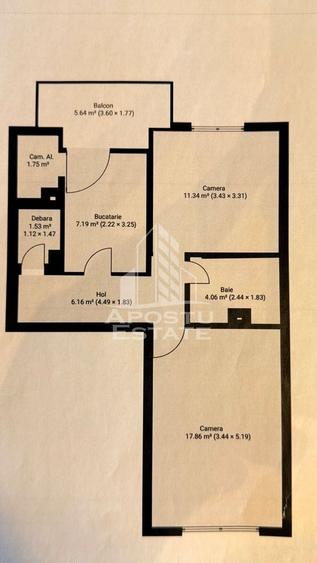 Apartament cu 2 camere decomandat, mobilat în Mircea cel Bătrân