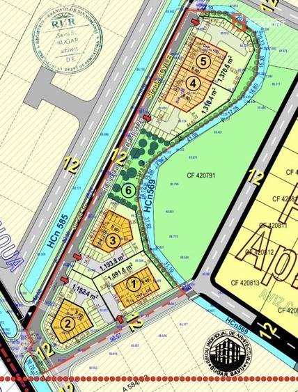 Parcele teren de vanzare, pentru blocuri 9 Ap, P+3E - Mosnita Noua - 1